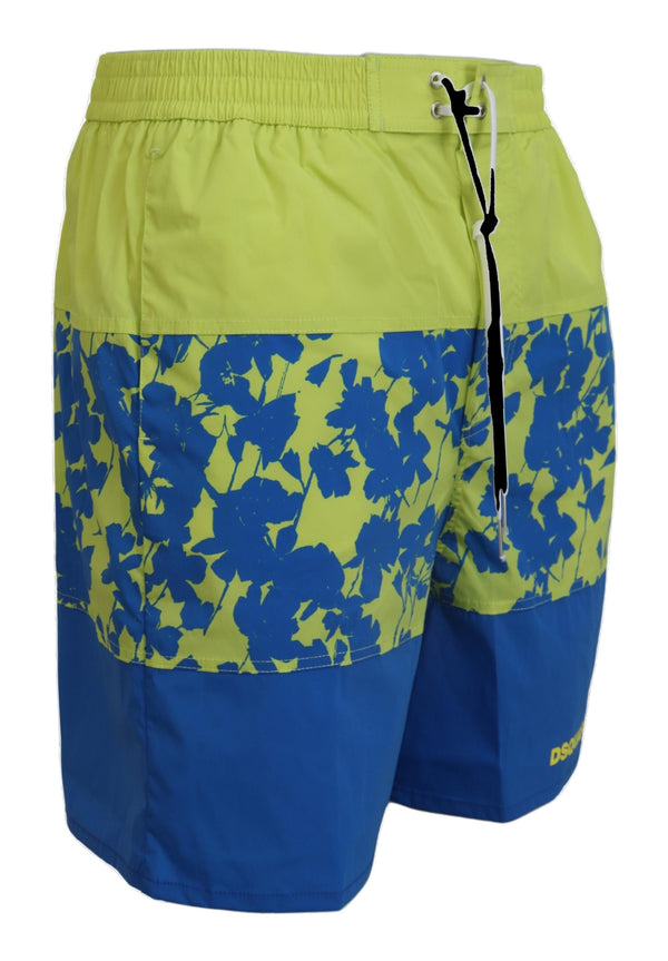 Boxer des shorts de natation vert bleu exquis