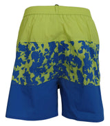 Boxer des shorts de natation vert bleu exquis