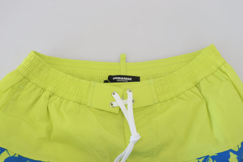 Boxer des shorts de natation vert bleu exquis