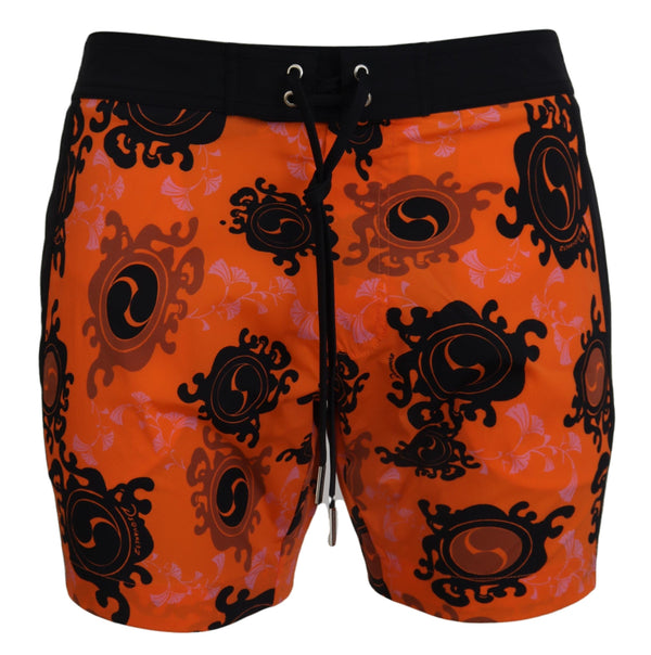 Chic Orange Swim Shorts Boxer para hombres