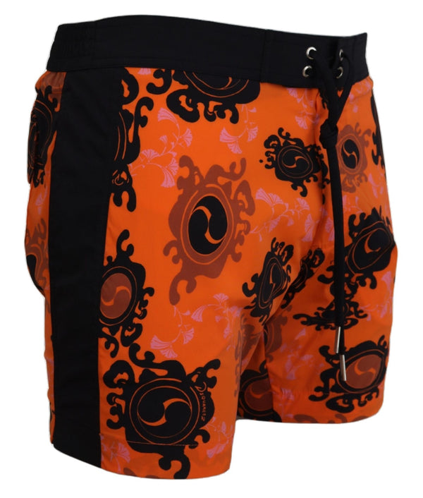 Boxer de shorts de natation orange chic pour hommes