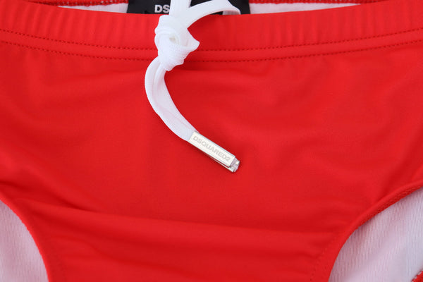 Briefs de natation d'impression d'icône rouge