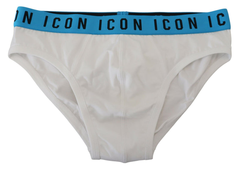 Briefs d'étirement en coton blanc élégant