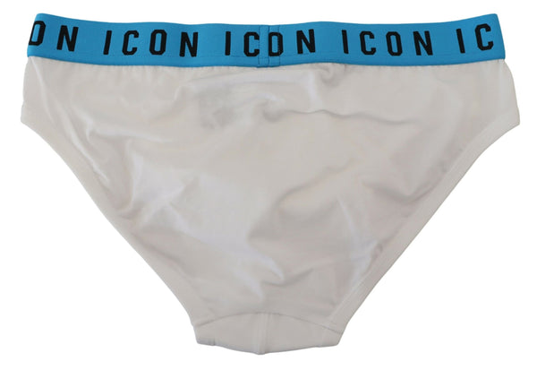 Briefs d'étirement en coton blanc élégant