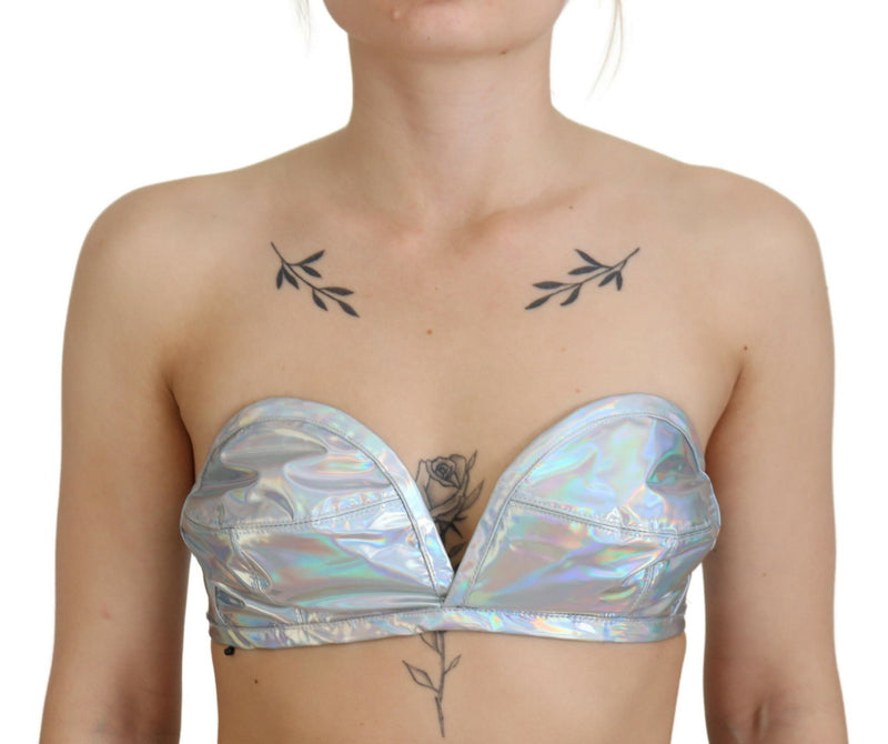 Top à bustier Silver Shimmer