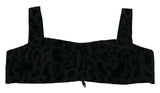 Elegante schwarze Baumwollmischung Bustier Korsett Oberteil