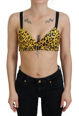 Top corsetto senza maniche con stampa leopardata