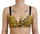 Top corsetto senza maniche con stampa leopardata