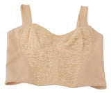 Elegante Top de corsé bustier bustier beige