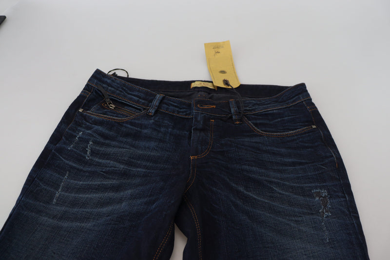 Denim de la jambe droite chic de la taille basse chic