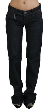 Jeans designer di gambe chic a bassa vita