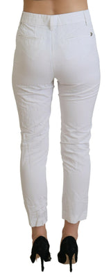 Pantalon blanc effilé élégant