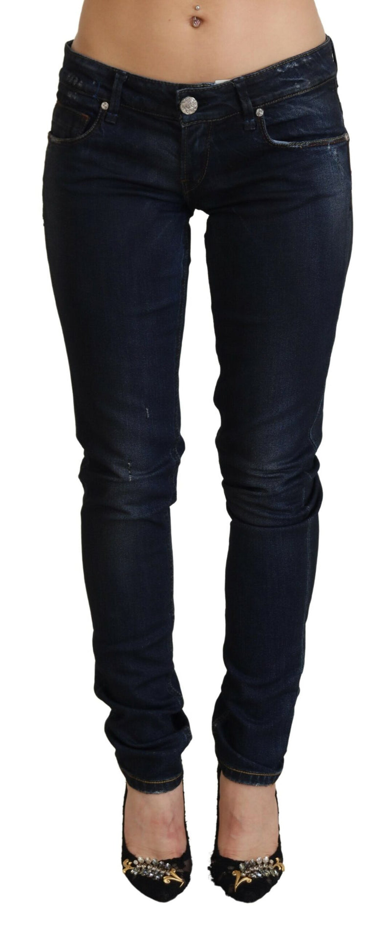 Jeans di denim in cotone chic slim fit