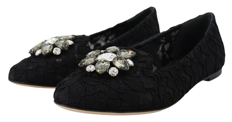 Elegantes zapatos de encaje floral plano vally