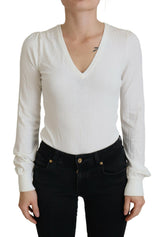 Blusa casual de marfil elegante