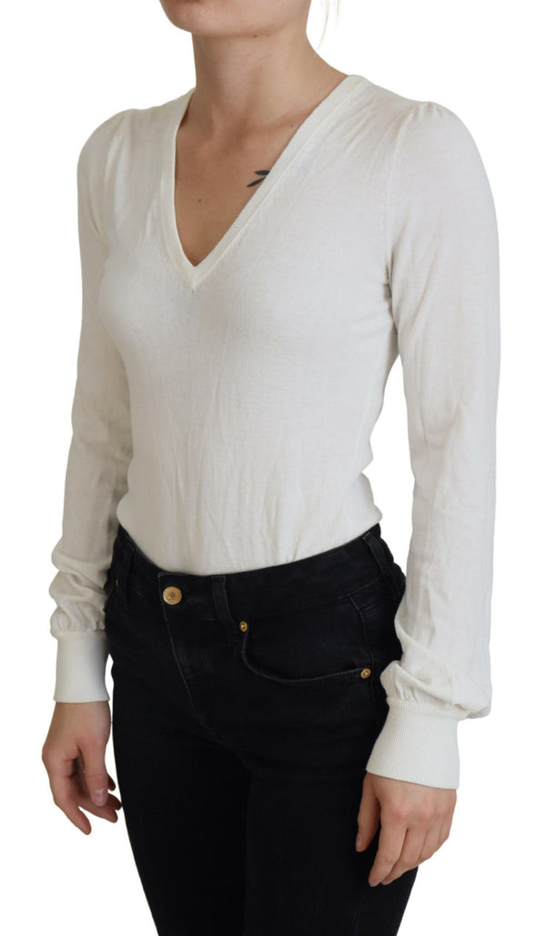 Blusa casual de marfil elegante