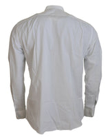 Squisita camicia formale di cotone bianco