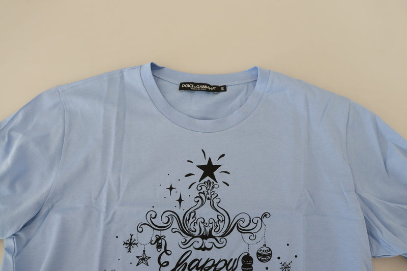 Elegant Light Blue Cotton Tee