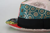 Eklektische schicke Multicolor -Fedora -Kappe