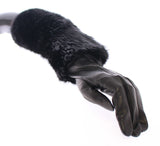 Gants de fourrure de castor élégant au coude du coude