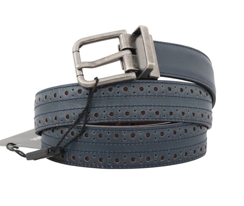 Ceinture pour hommes en cuir bleu élégant