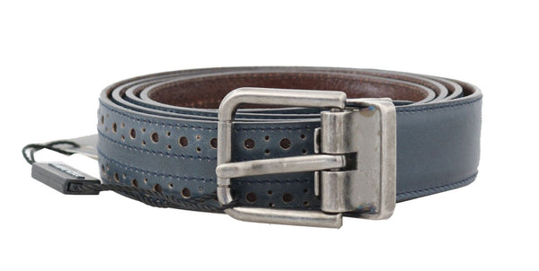 Ceinture pour hommes en cuir bleu élégant