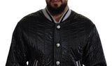 Elegante chaqueta de bombardero negro