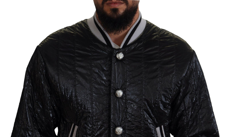 Veste de bombardier noir élégant