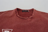 T-shirt en coton imprimé marron élégant