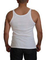 Elegante camiseta de tanque sin mangas blanca