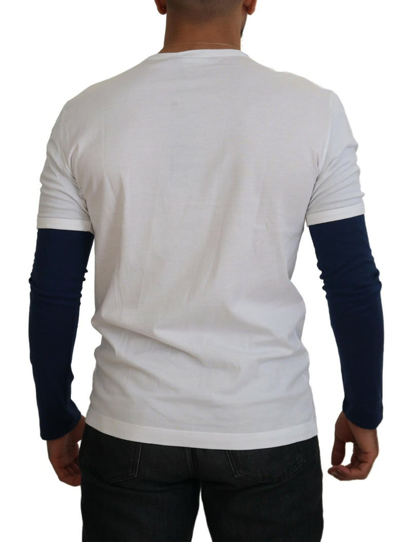 Elegante maglione pullover di cotone bianco