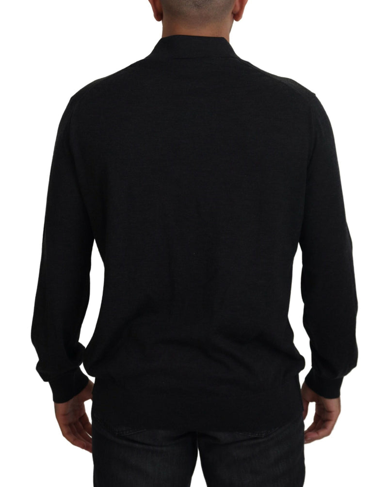 Eleganter schwarzer Kaschmirpullover -Pullover