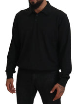 Eleganter schwarzer Kaschmirpullover -Pullover