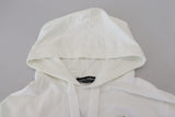 Sudadera con capucha elegante logo blanco