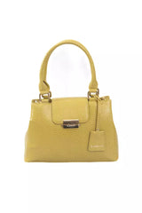 Yellow Polyurethane Women Crossbody Bag