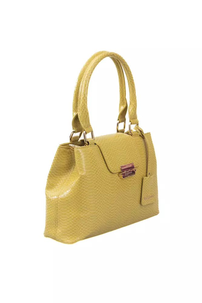 Élégant sac à bandoulière jaune à double compartiment