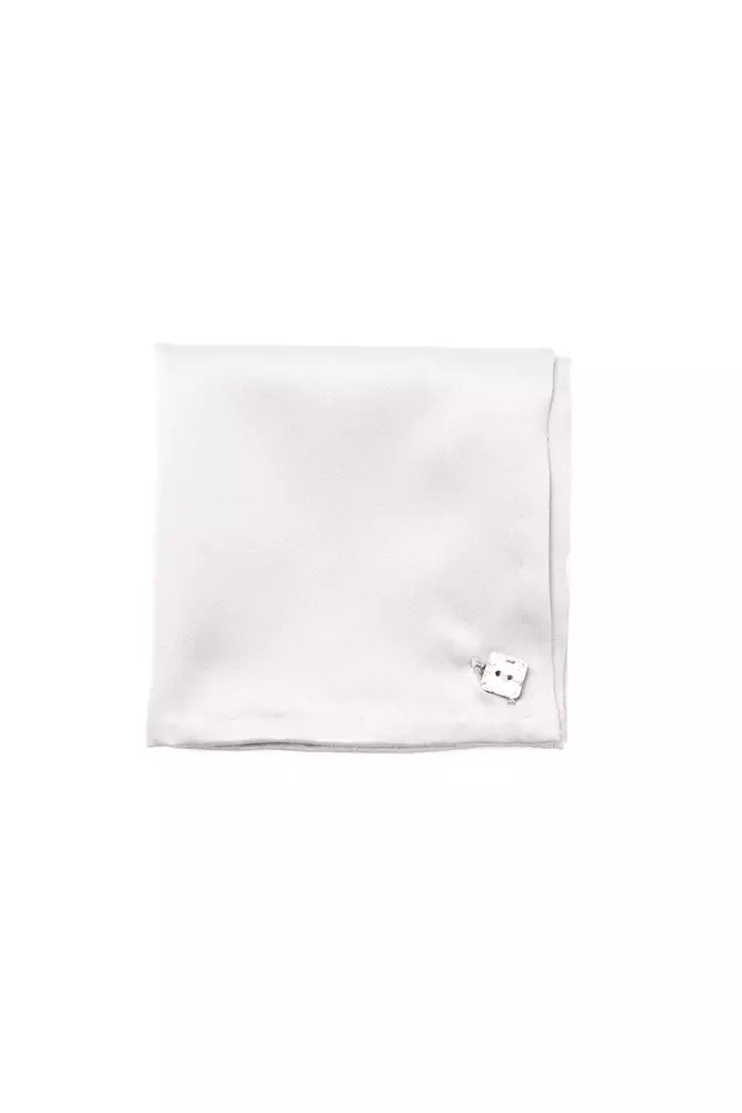 White Sisal Men Pocket Square