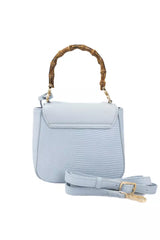 Light Blue Polyurethane Women Crossbody Bag