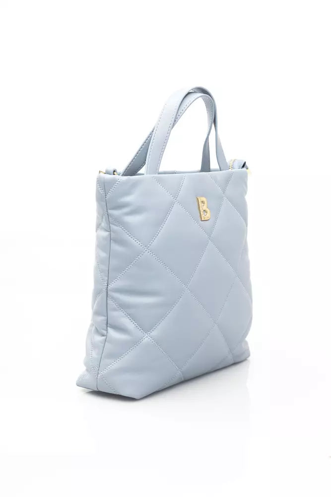 Elegante borsa a spalla azzurra