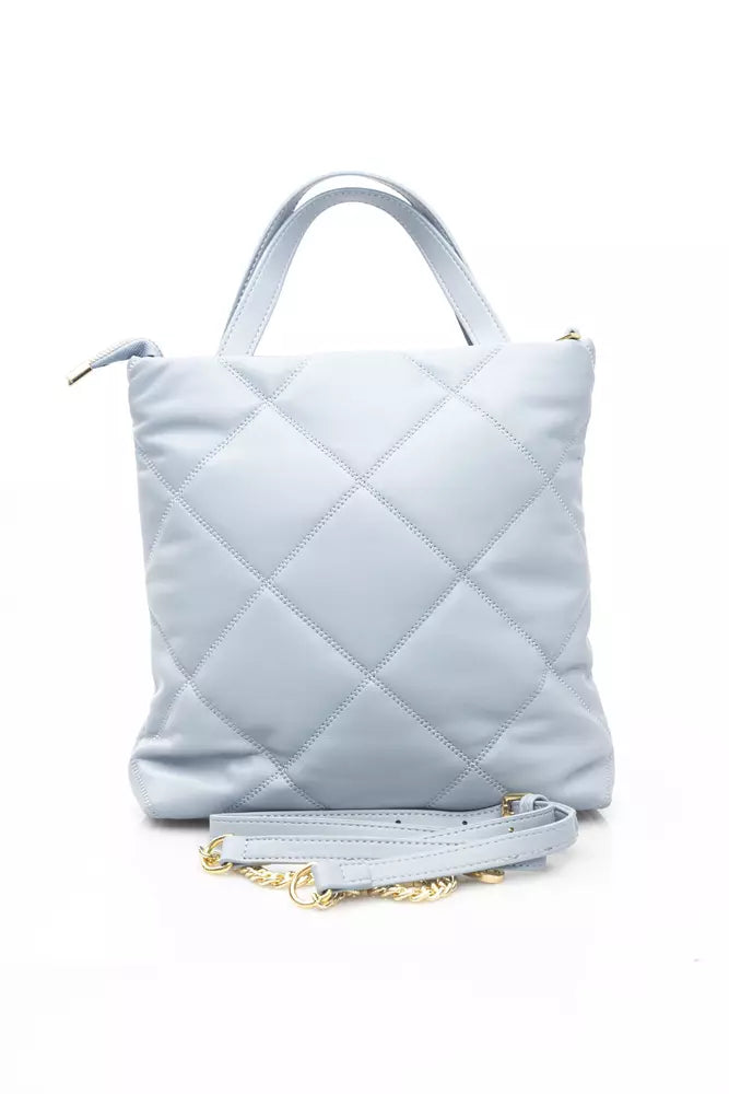 Elegante borsa a spalla azzurra