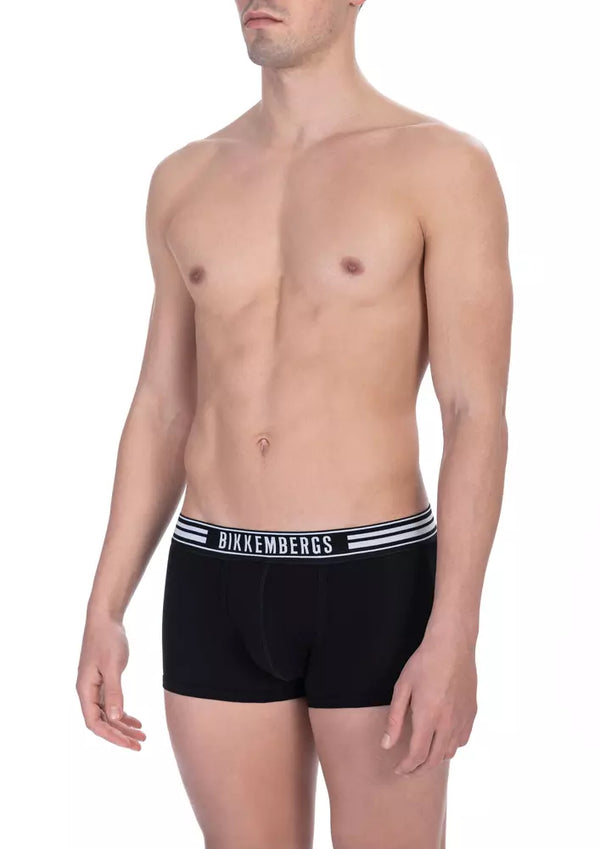 Sleek Black Cotton Trunks Duo