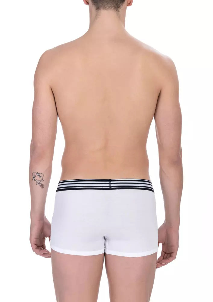 White Cotton Men Underwear Trunk Twin Pack