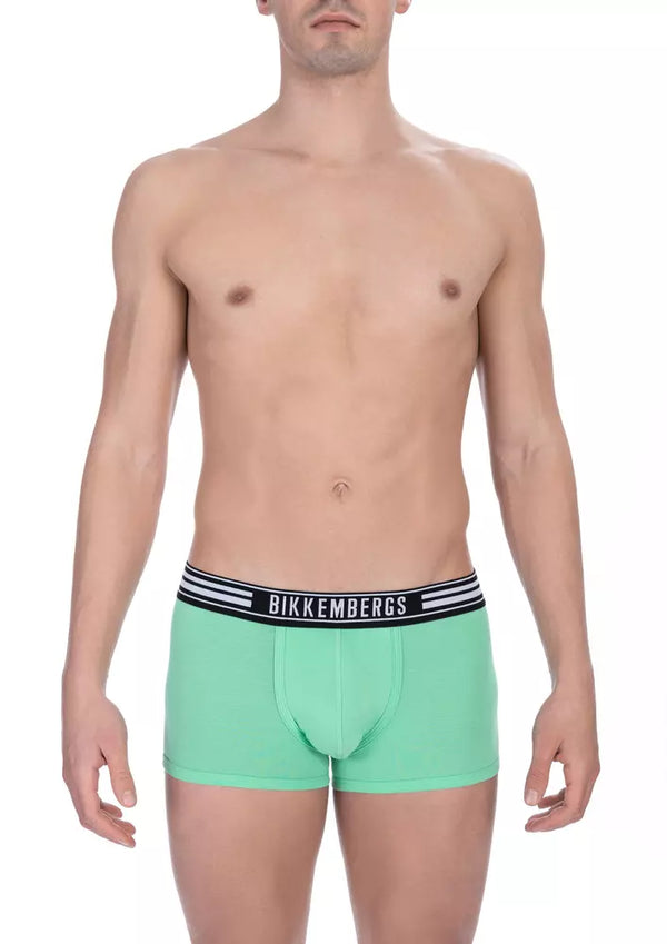 Green Cotton Men Underwear Trunk Pack