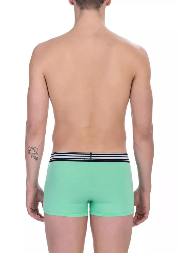 Green Cotton Men Underwear Trunk Pack