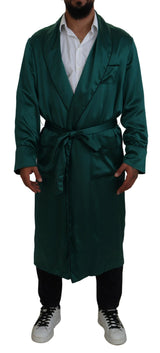 Robe de soie élégante en vert luxuriant