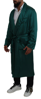 Robe de soie élégante en vert luxuriant