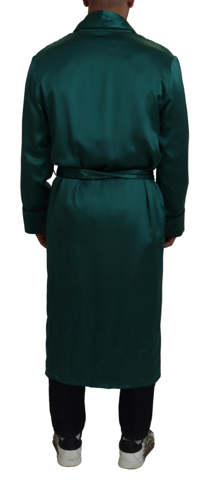 Robe de soie élégante en vert luxuriant