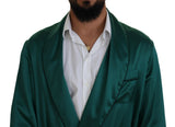 Elegante veste di seta in verde lussureggiante