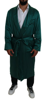 Robe de soie élégante en vert luxuriant