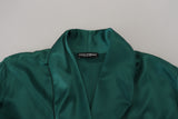 Elegante veste di seta in verde lussureggiante